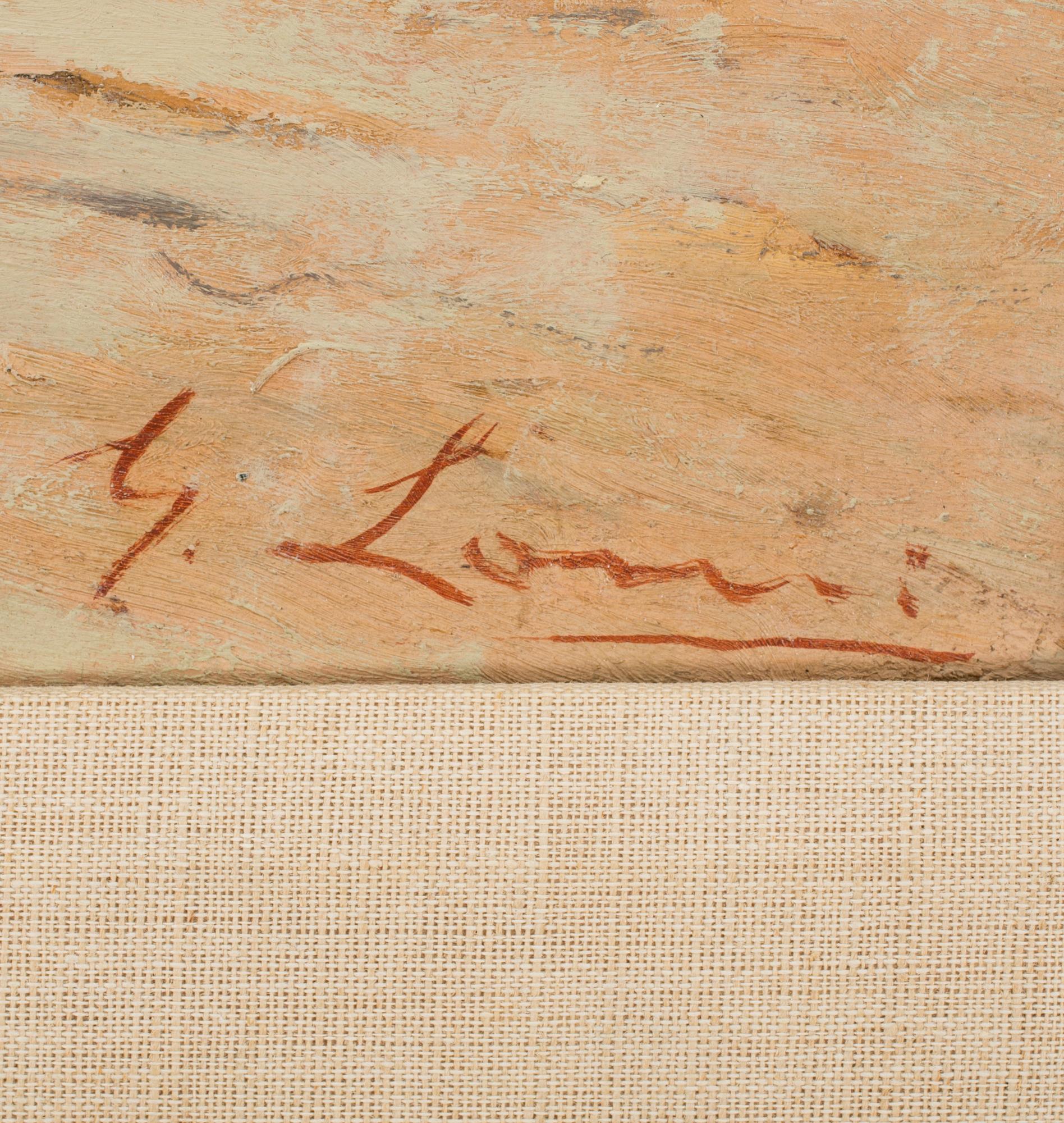 GIOVANNI LOMI, oil on board, signed.