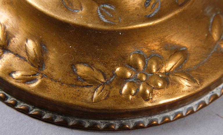 LJUSSTAKAR, ett par, mässing, barockstil, 1900-tal.