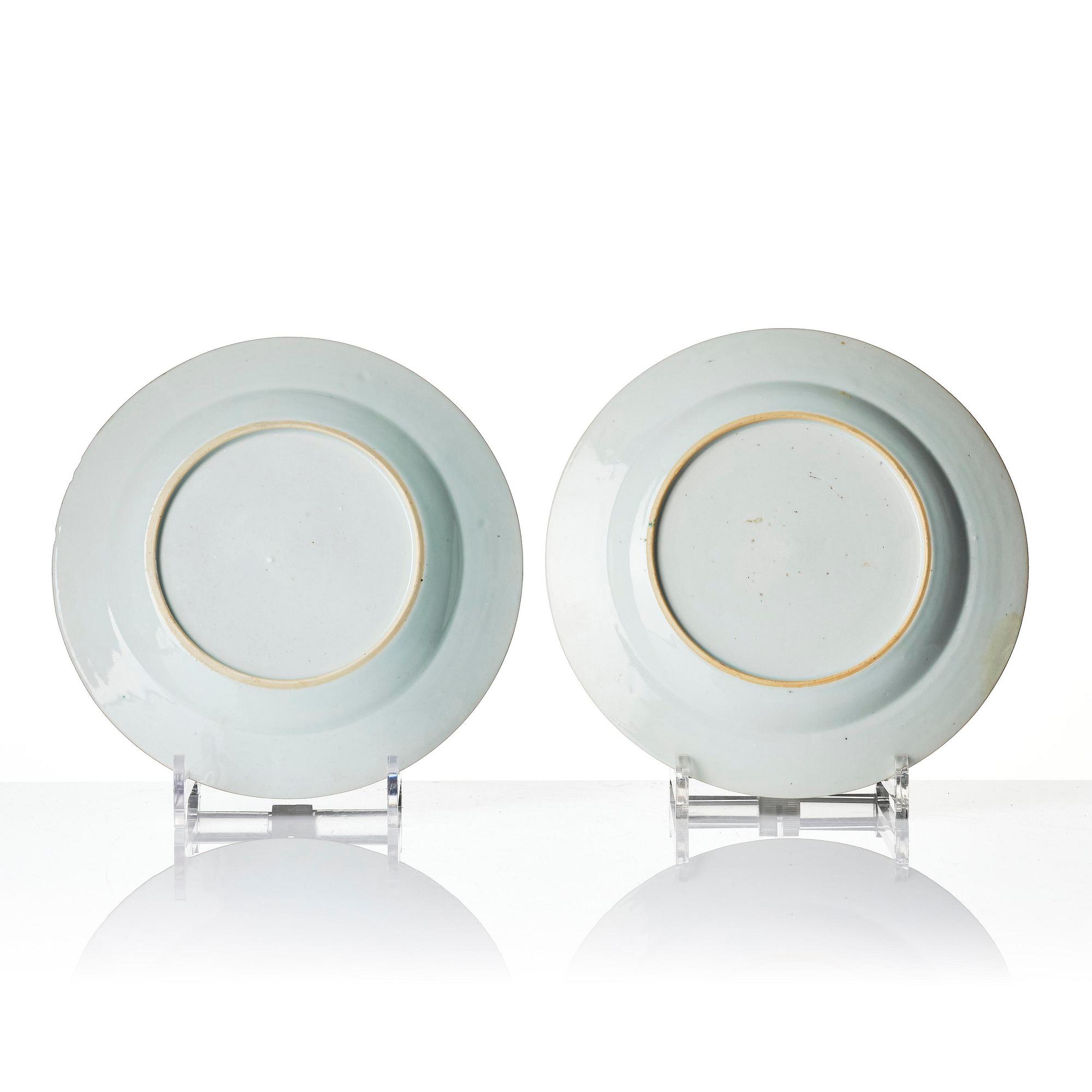 A set of 12 famille rose dishes, Qing dynasty, Qianlong (1736-95).