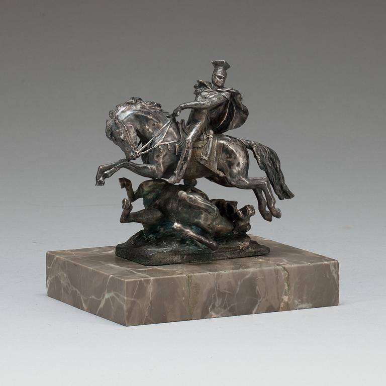 OKÄND KONSTNÄR. skulptur, försilvrad. Bär otydlig gjutarstämpel trol. östeuropa. 1900-talets första hälft.