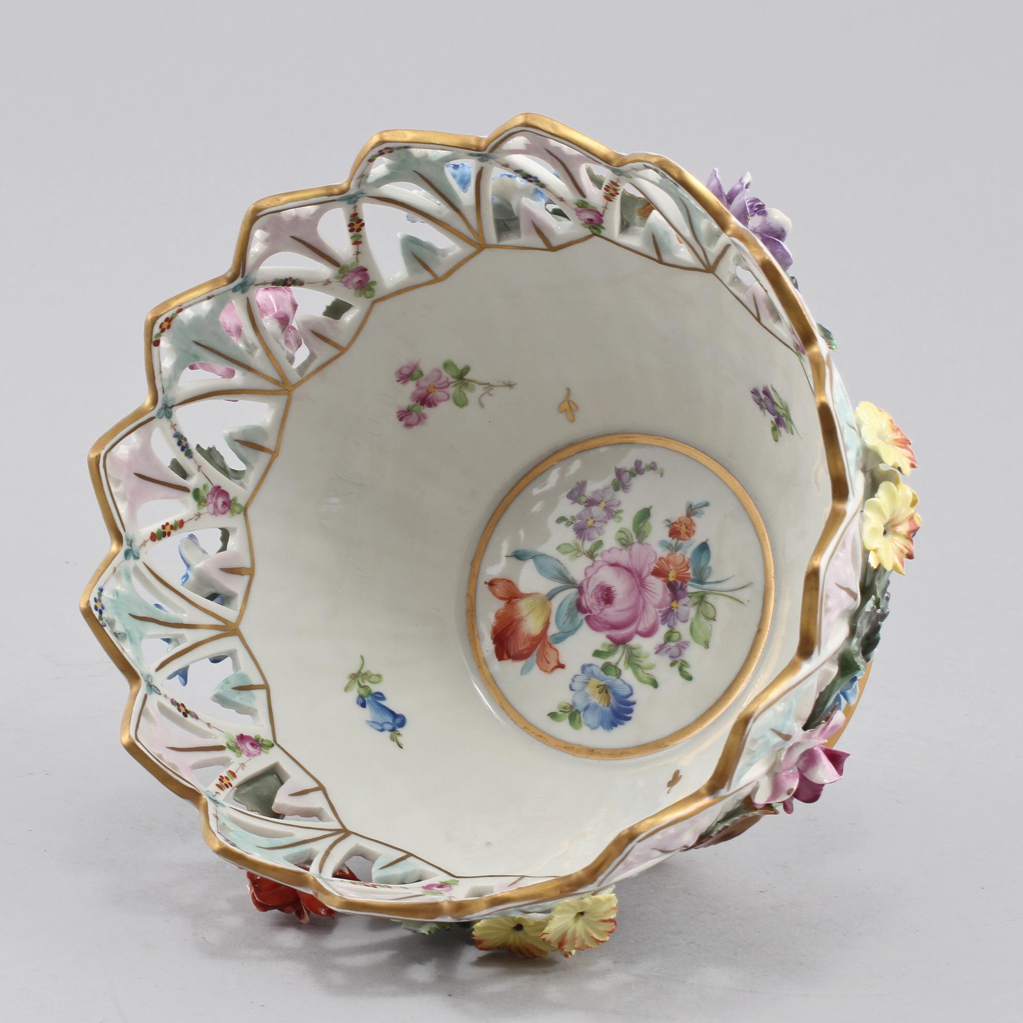 GALLERSKÅL, porslin, Dresden, Tyskland, 1900-tal.