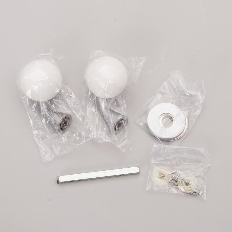 DOOR KNOBS, 6 pairs, manufactured by Primo Oy, Finland, 1960/1970s.