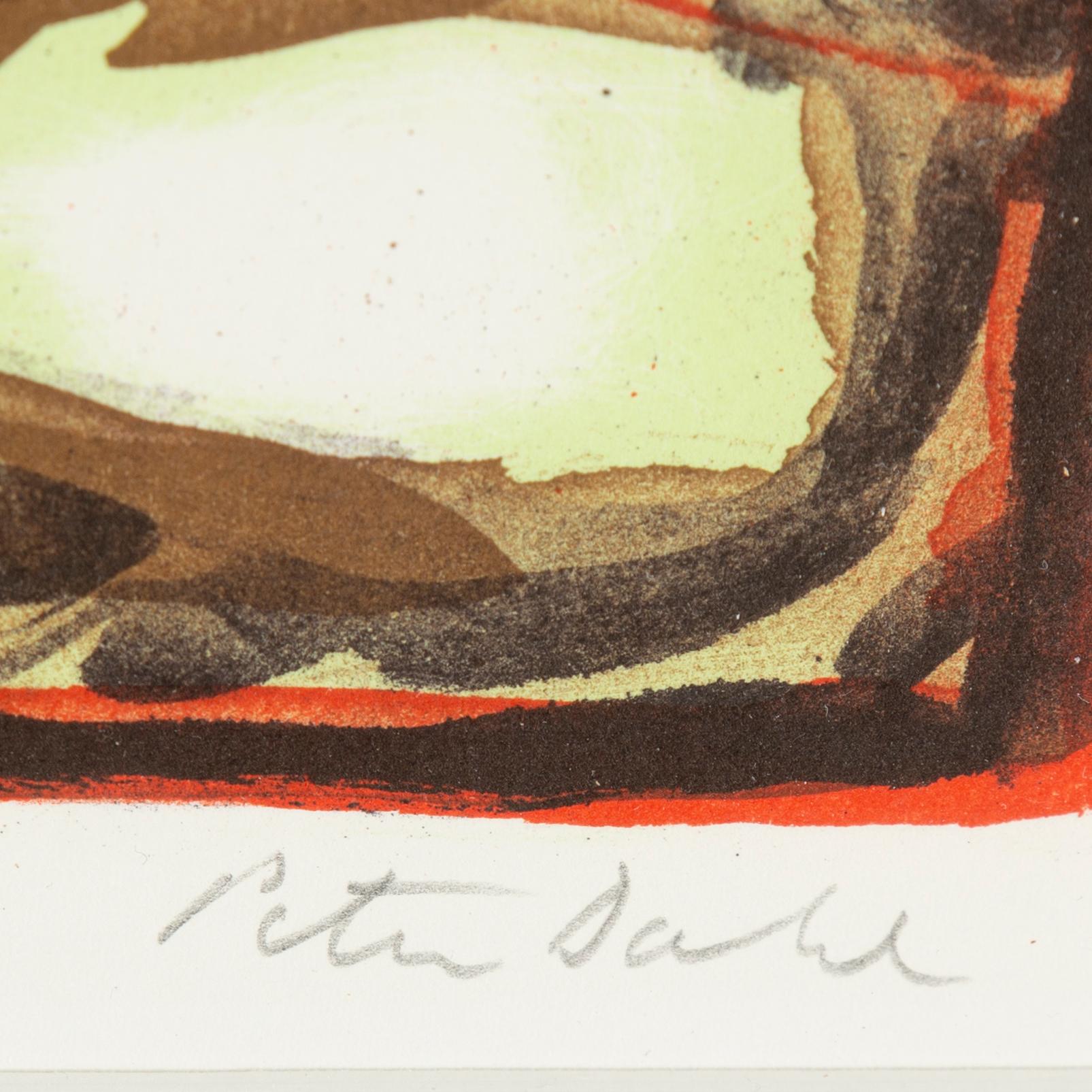 Peter Dahl, lithograph in colours, signed.