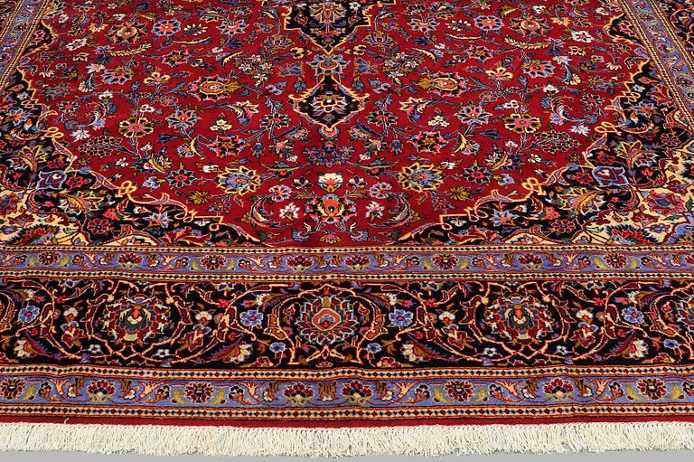 A Keshan carpet, 464 x 361 cm.