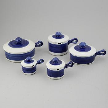 A Hertha Bengtsson 'Koka Blå' dinner service, Rörstrand, designed 1956 (89 pieces).