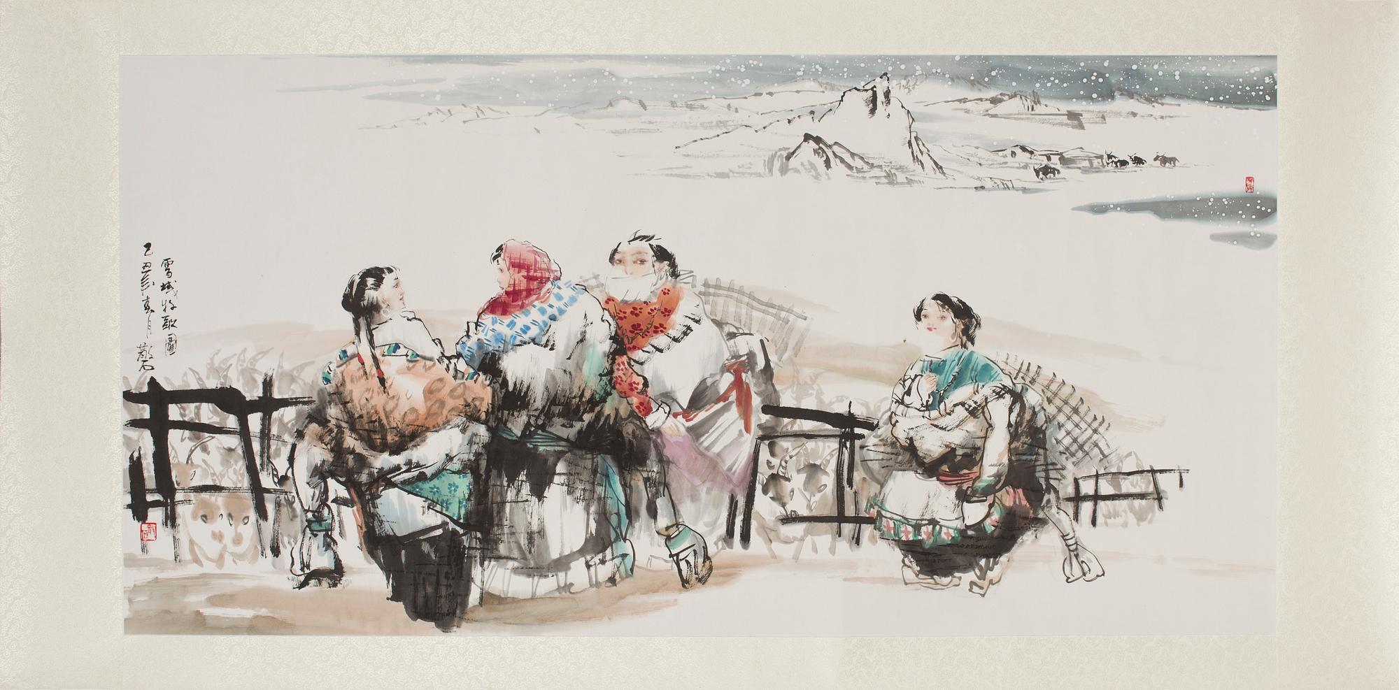 Sanshi Zhang, Peasants i a snow storm.