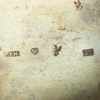 Six 19th century silver boxes.