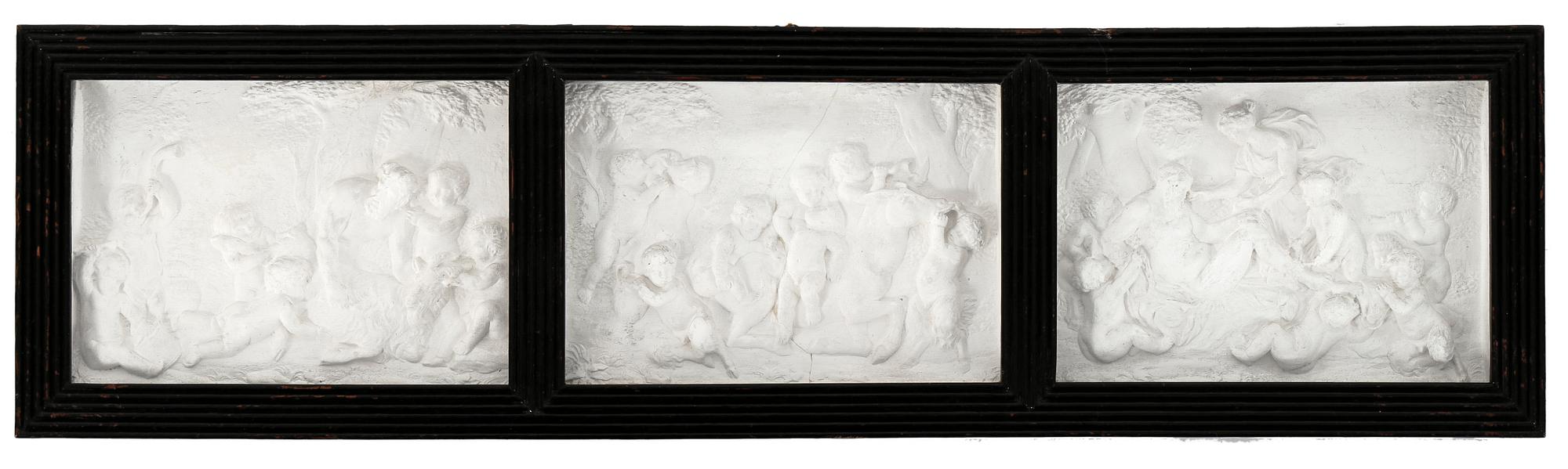 VÄGGRELIEFER, gips, 1800-talets senare del.