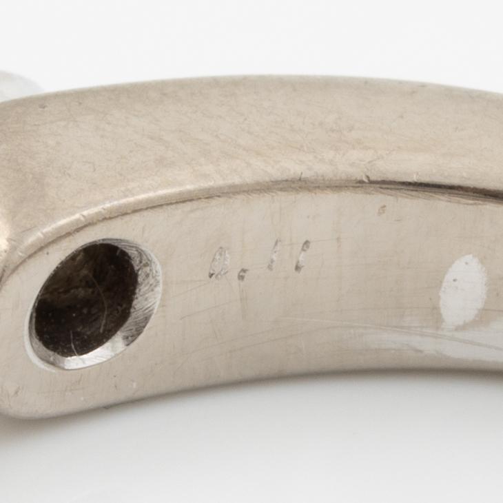 Lapponia, ring 18K guld och vitguld med en rund briljantslipad diamant, Finland.