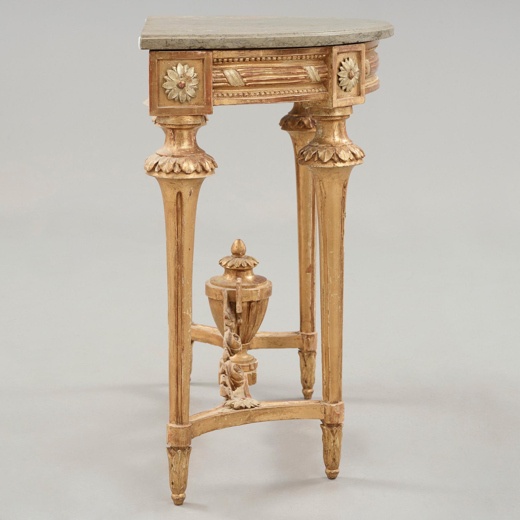 A Gustavian late 18th century console table.