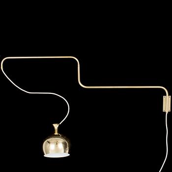 HELGE ZIMDAL, vägglampa, "Löken", 1960-tal.