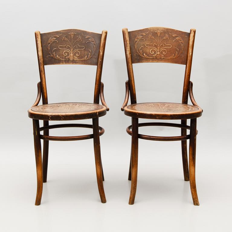 STOLAR, 1 par, Thonetmodell, Fischel, Wien, 1900-talets början.