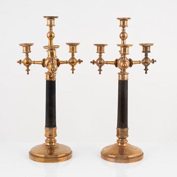 Kandelabrar, ett par, 1900-talets början.
