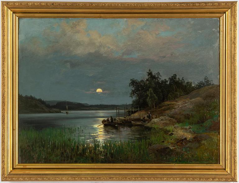 JOSEFINA HOLMLUND, oil on canvas, signed and dated 1881.