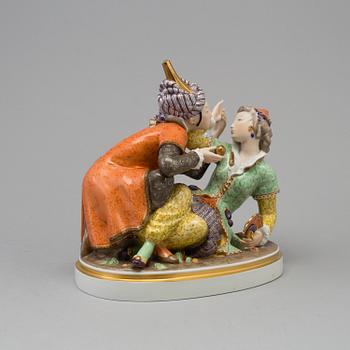 A Gerhard Henning porcelain figure, 'Ali & Peribanu', Royal Copenhagen, Denmark, 1930.