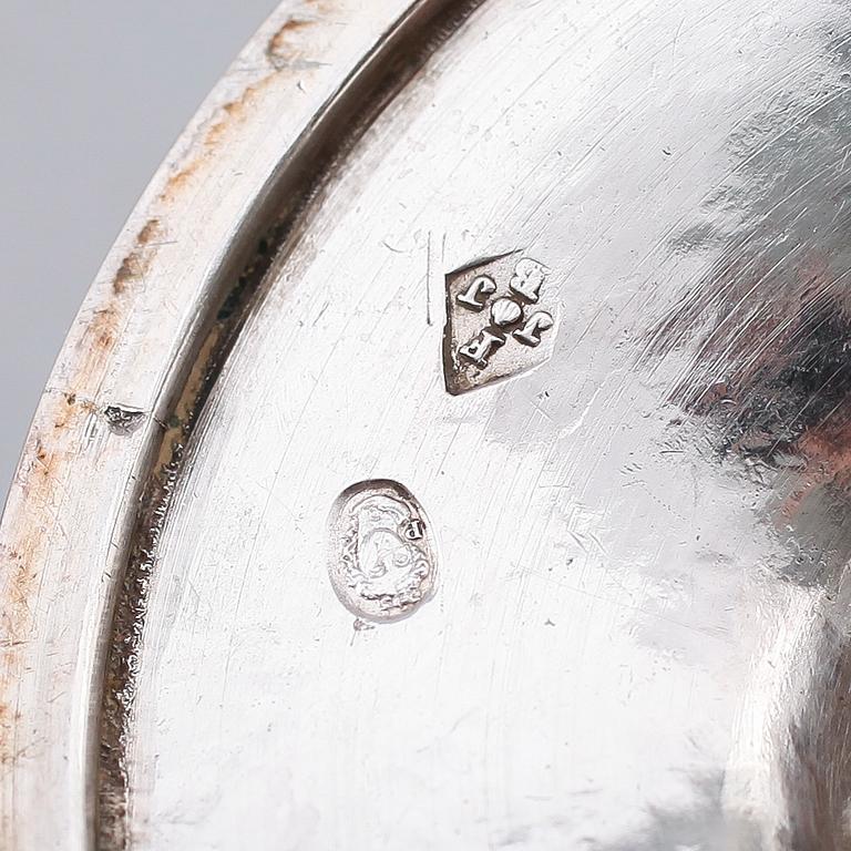 SENAPSKAR, silver, Frankrike, 1800-tal. Vikt ca 75 gram.