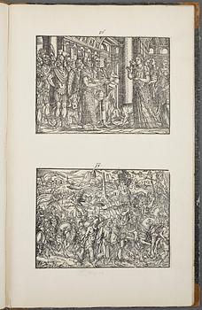 INBUNDEN SAMLING TRÄSNITT, efter Jost Amman, Frankfurt am Main, Tyskland, 1573.