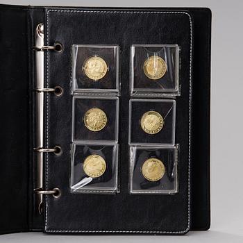 A set of eleven collector's coins from the Olympic Games, China 2008.