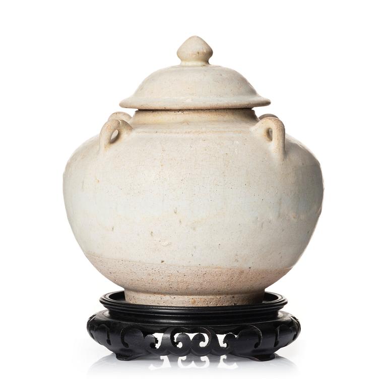 A Thai jar with cover, Sawankhalok, 14th/15th century.