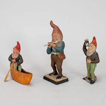 Three German Santa figurines, 1920's/30's..