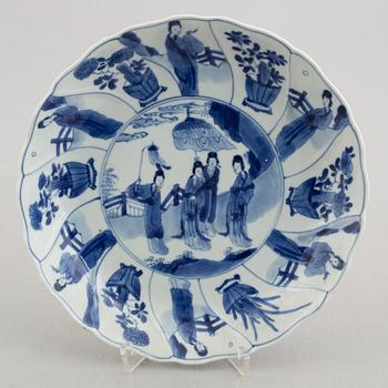 Fat, 2 st, porslin, Kina, Kangxi (1662-1722).