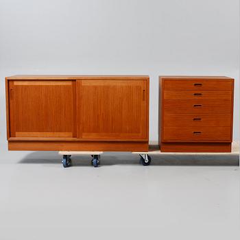 BYRÅ samt SIDEBOARD, Wirserum, Hultarp, 1950-/60-tal.