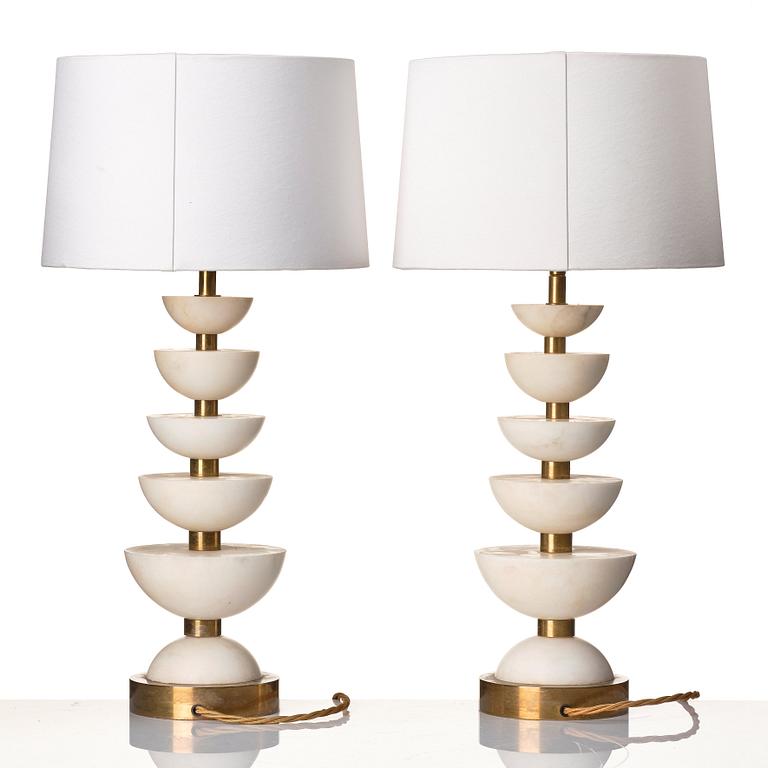 Michael & Lucy Vaughan, a pair of, "Positano" Table Lamps, Vaughan, United Kingdom, 2015.