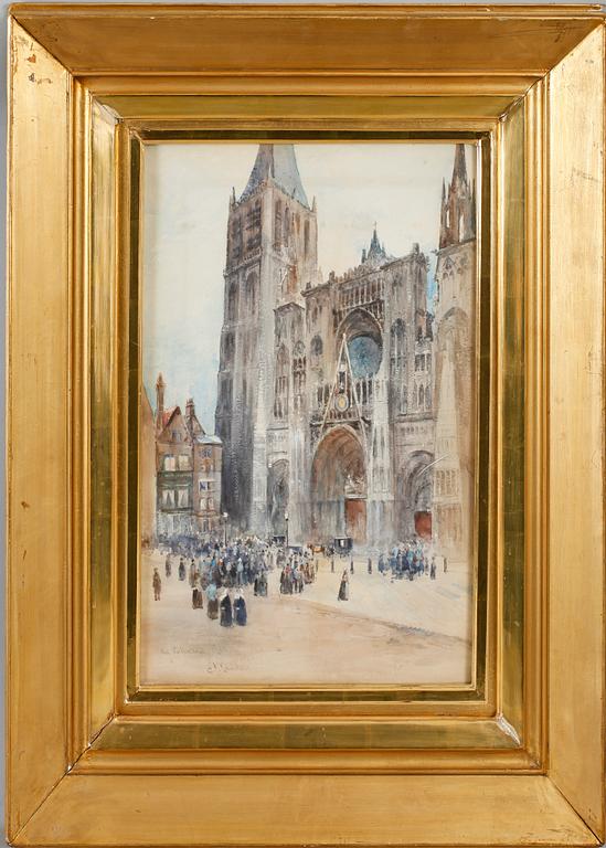 CHARLES JAMES LAUDER, akvarell, sign.