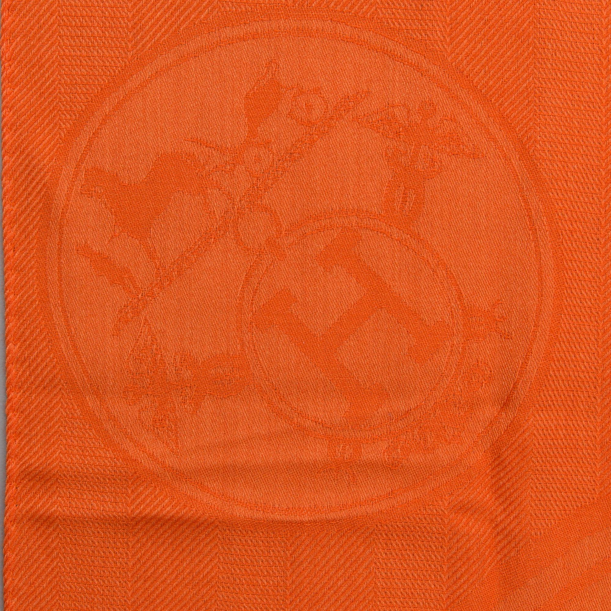 A cashmere and silk shawl by Hermès.