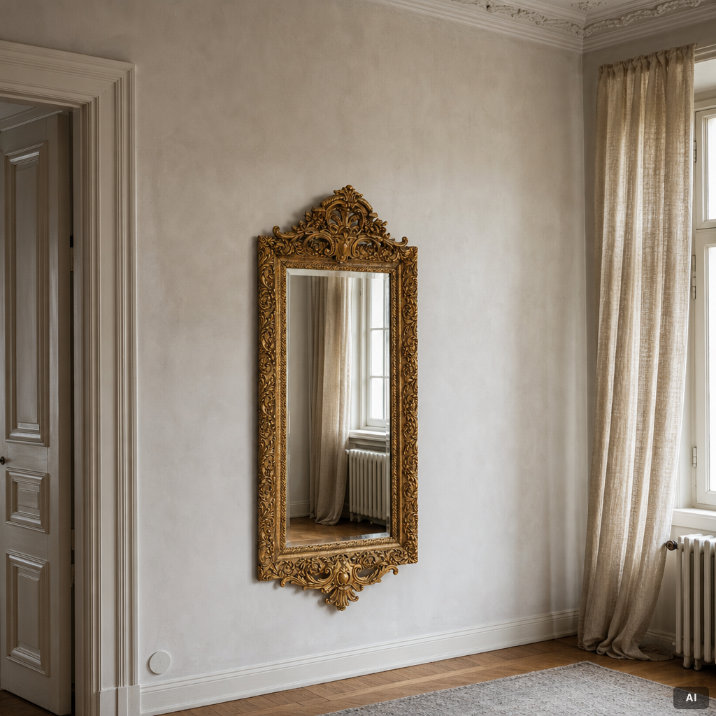 A mirror, circa 1900.