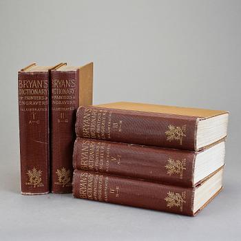 KONSTBÖCKER, 5 vol, "Bryans Dictionary of Painters and engravers", London, England, 1905.