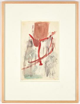 Eddie Figge, mixed media on paper, signed with stamp, executed around 1953.