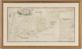A MAP, signed Jacob Faggot and dated sep. 1745.