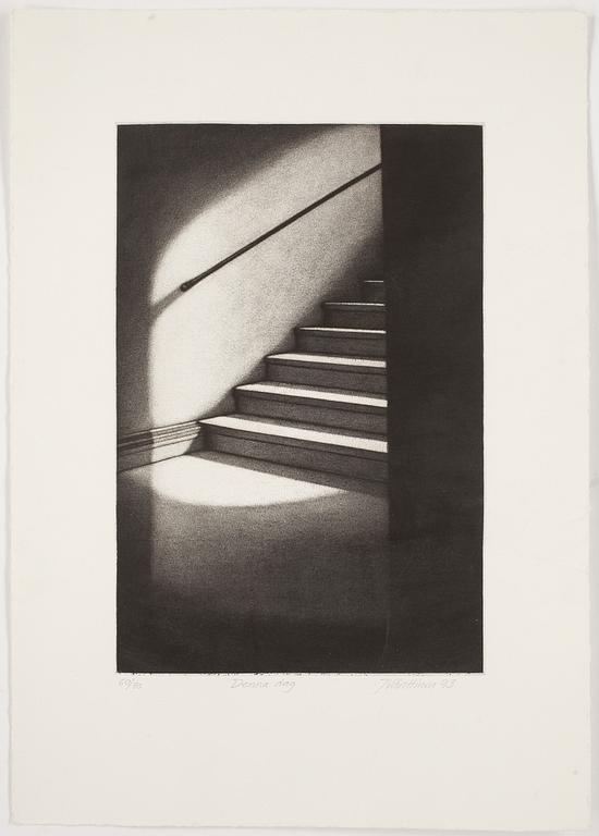 JUKKA VÄNTTINEN, mezzotint, 60/70, signerad och daterad -93 "Denna dag".