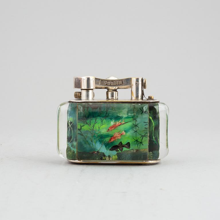 An 'Aquarium' table lighter from Dunhill, 1950's/60's.