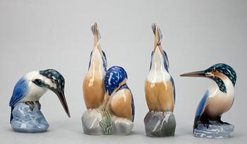 FIGURINER, 4 st, porslin, Bing & Gröndahl resp Royal Copenhagen, Danmark.