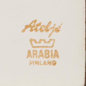 Raija Uosikkinen, three 1970s ceramic wall plaques, Arabia, Finland.