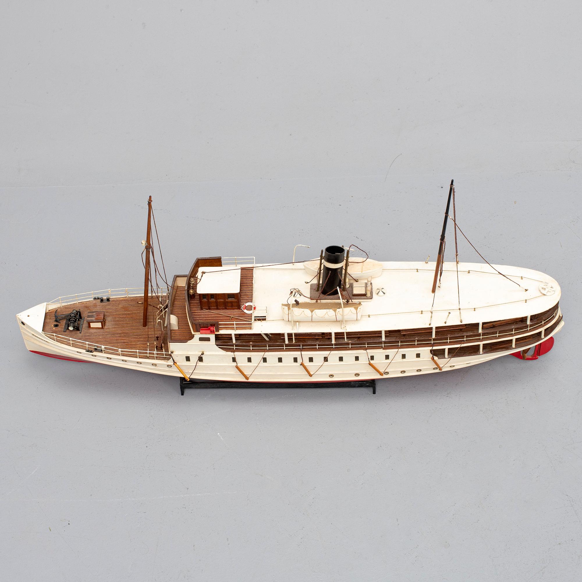 A steam boat model, 1970s.