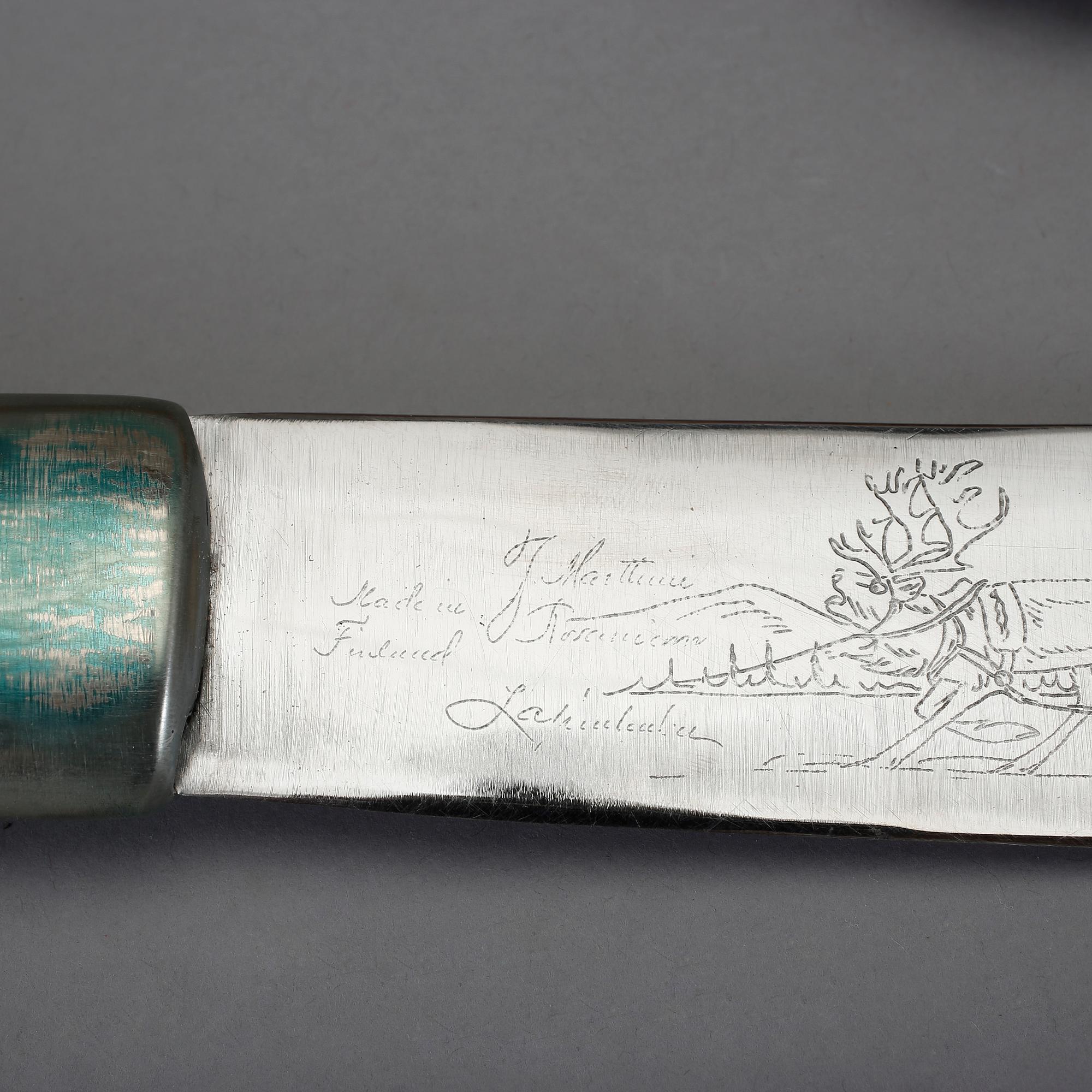 KNIV samt KRUTHORN, 1800/1900-tal.