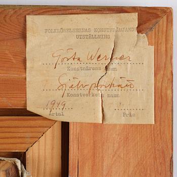 Gösta Werner, Självporträtt.