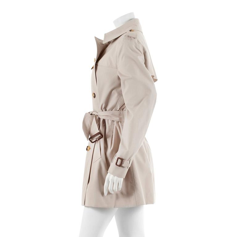 BURBERRY, a beige lady trenchcoat, British size 16.