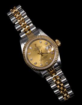 DAMARMBANDSUR, Rolex Oyster Perpetual Datejust, stål och guld.