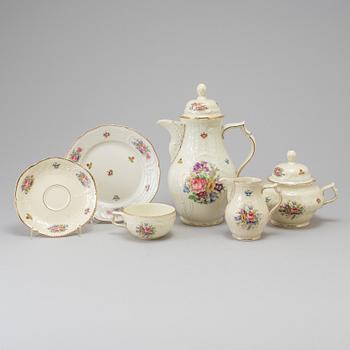 KAFFESERVIS, porslin, 27 delar, Rosenthal "Sanssouci", 1940-/50-tal.