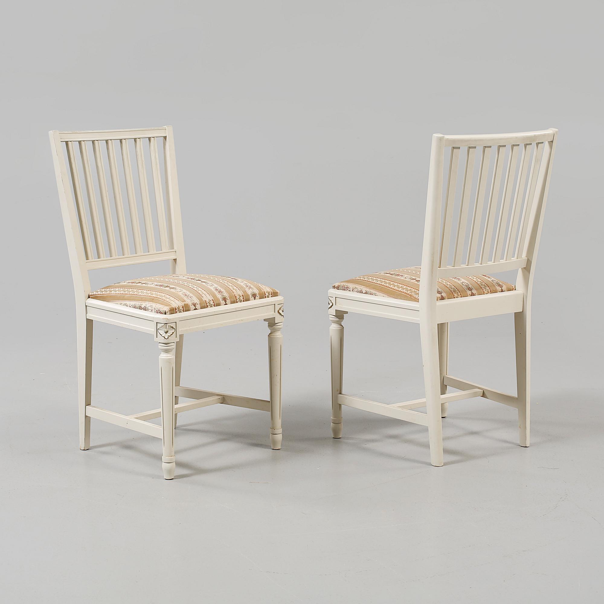 STOLAR, 4 st, gustaviansk stil, 1900-talets andra hälft.