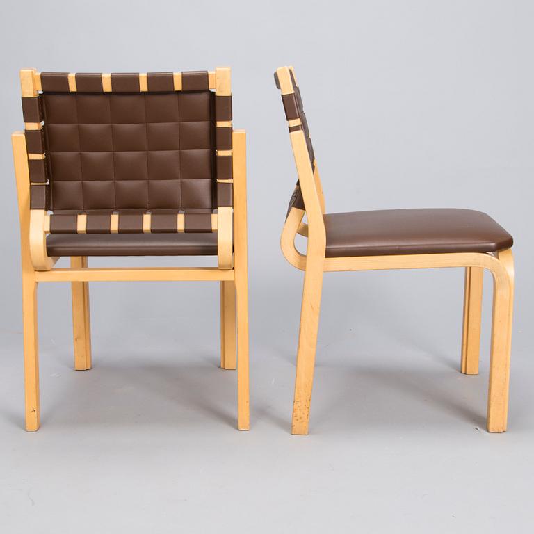 ALVAR AALTO, a set of 4 chairs, model 612, Artek, 1960s.