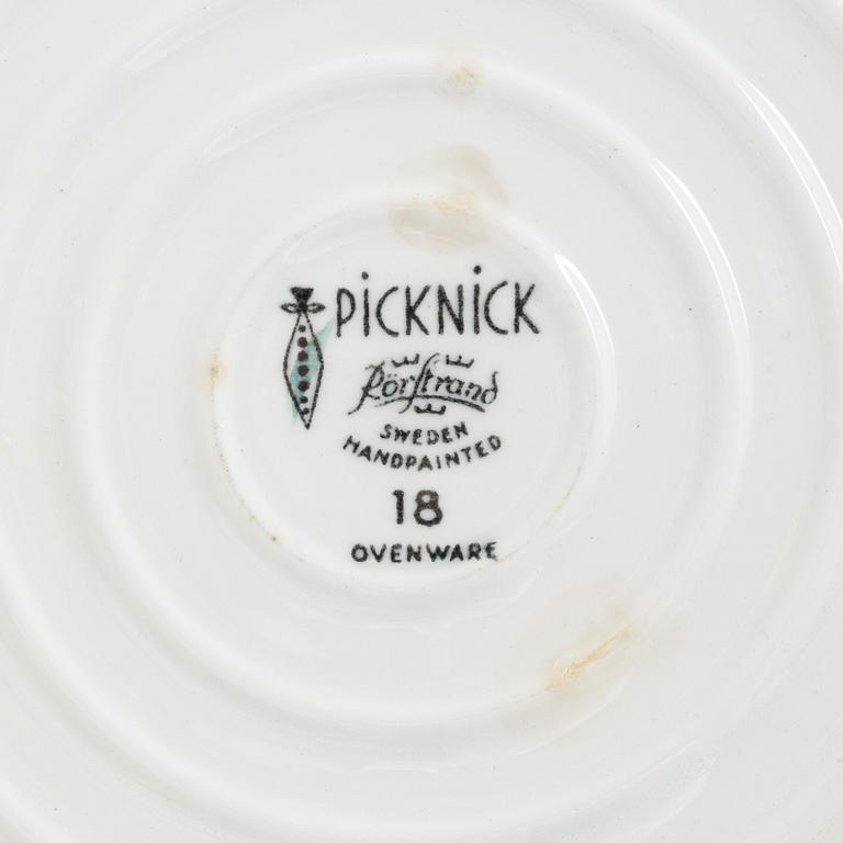 Marianne Westman, four pieces of "Picknick" flintware, Rörstrand, Sweden, 1950's/60's.