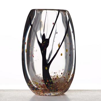 Vicke Lindstrand, an "Autumn" glass vase, Kosta, Sweden 1950-60's.