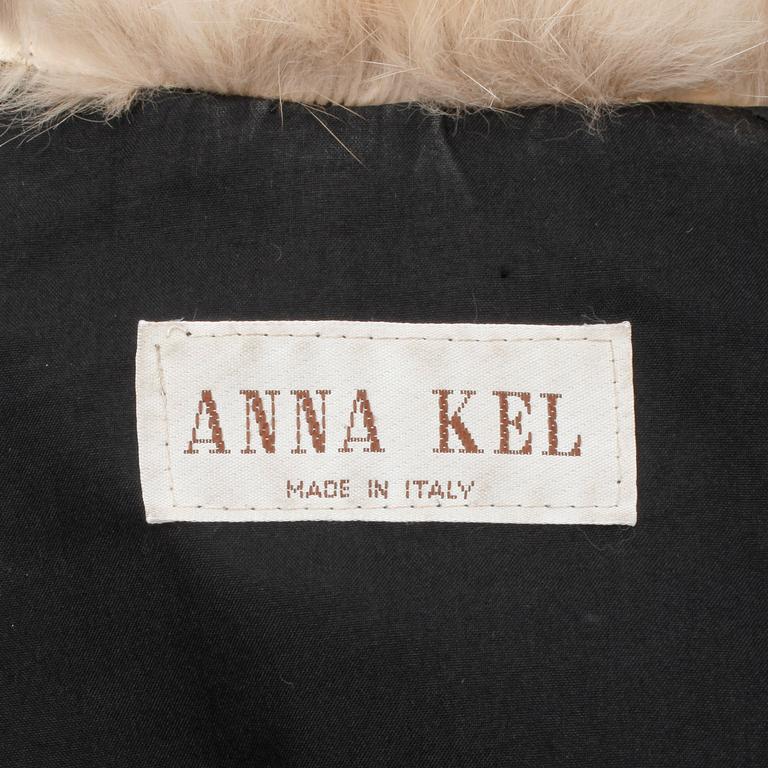 ANNA KEL, a fur trimmed jacket. Size 44.