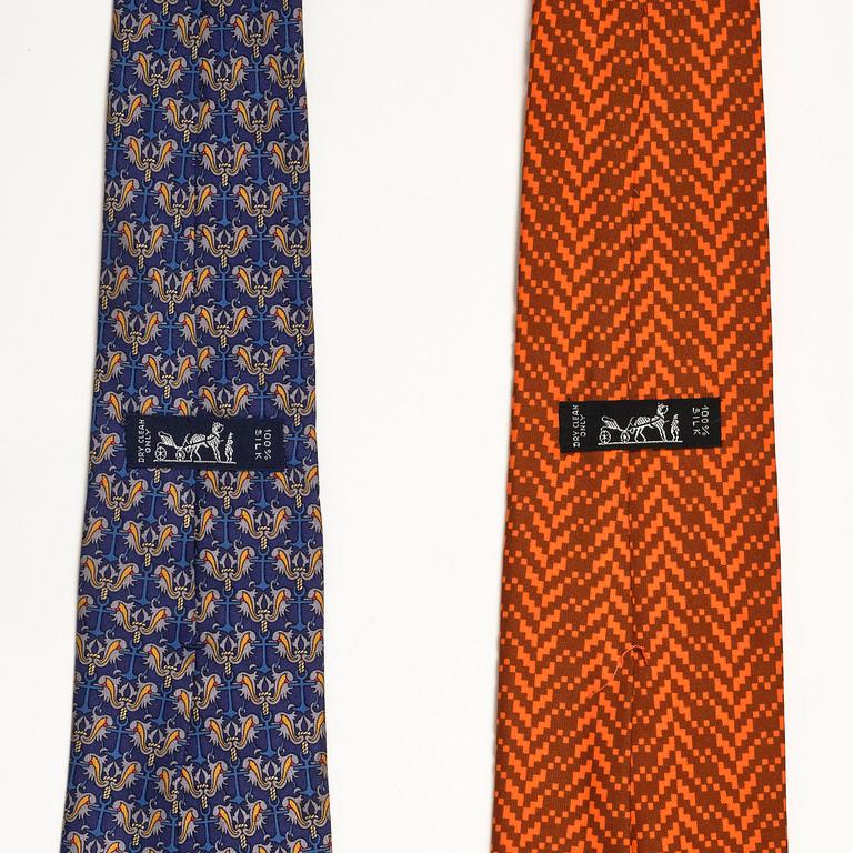 Hermès, ties, 2 pcs.