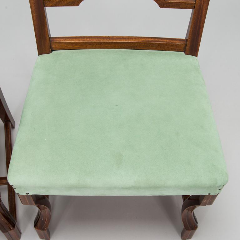 Birger Hahl, floor light and a pair of chairs, Finland 1920-30-tal.